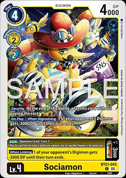 Sociamon (BT21 - 043)⁣ - World Convergence⁣ (Common)⁣ [043] - El Duelista