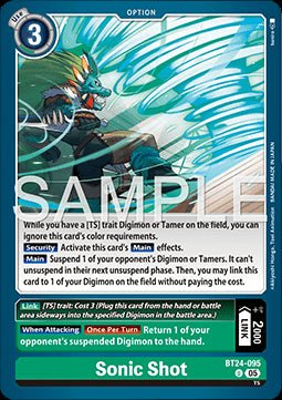 Sonic Shot (BT24 - 095) - Time Stranger (Uncommon) [BT - 24 - 095] - El Duelista