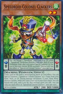 Speedroid Colonel Clackers⁣ - Supreme Darkness⁣ (Common)⁣ [006] - El Duelista