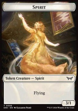 Spirit Token (W 3/1) // Treasure Token⁣ - Duskmourn: House of Horror: Tokens⁣ (Token)⁣ [T 6/15] - El Duelista