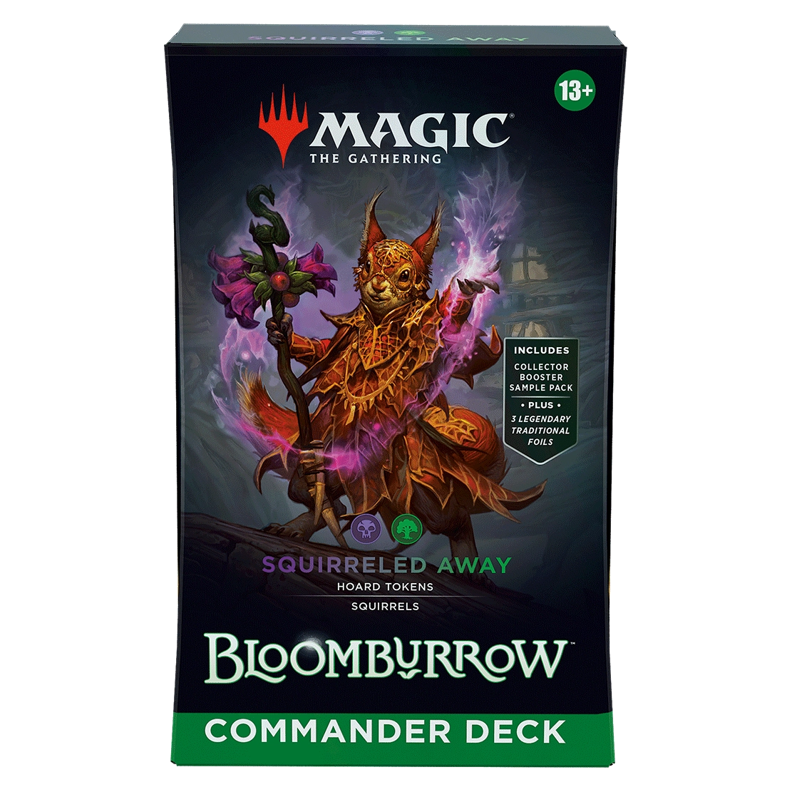 Magic: The Gathering—Bloomburrow: Squirreled Away Commander Deck, caja sellada