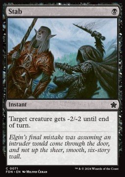Stab⁣ - Magic: The Gathering Foundations⁣ (Common)⁣ [71] - El Duelista