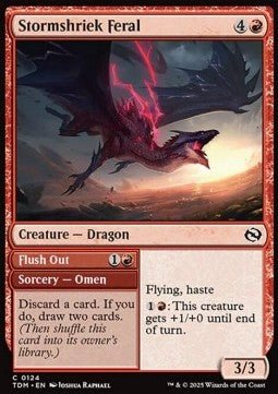Stormshriek Feral // Flush Out⁣ - Tarkir: Dragonstorm⁣ (Common)⁣ [124] - El Duelista