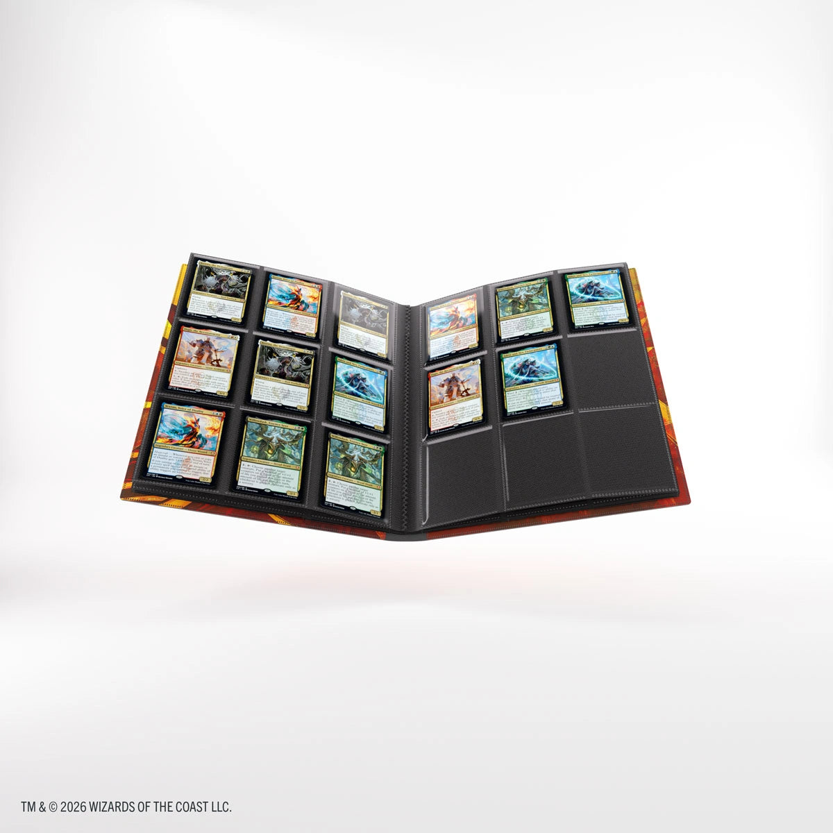 Álbum Gamegenic Secrets of Strixhaven Casual 18-Pocket — Lorehold — interior y bolsillos