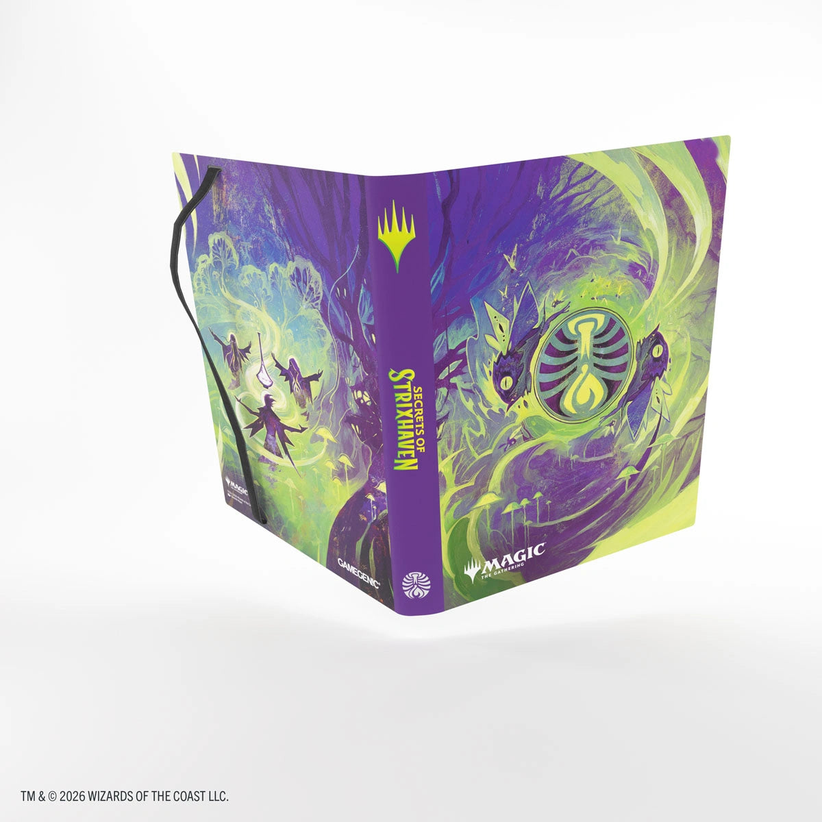 Álbum Gamegenic Secrets of Strixhaven Casual 18-Pocket — Witherbloom — detalle del cierre