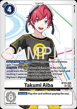 Takumi Aiba (BT23 - 089) (V.1) - Hackers' Slumber (Super Rare) [BT - 23 - 089] - El Duelista