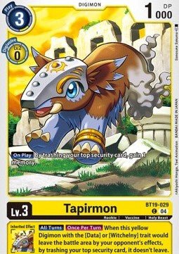 Tapirmon (BT19 - 029)⁣ - Special Booster Ver 2.0⁣ (Common)⁣ [BT19 - 029] - El Duelista