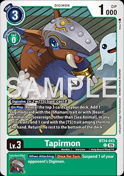 Tapirmon (BT24 - 043) - Time Stranger (Common) [BT - 24 - 043] - El Duelista