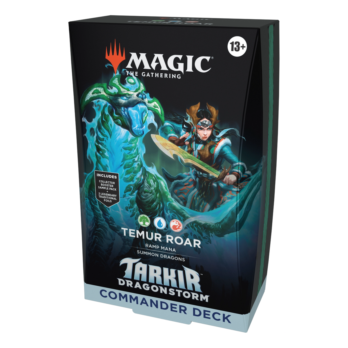 Magic: The Gathering—Tarkir: Dragonstorm: Temur Roar Commander Deck, caja sellada