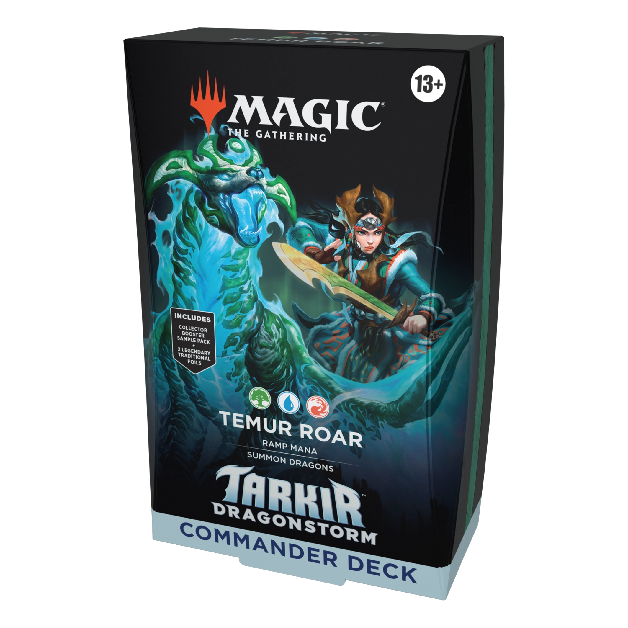 Magic: The Gathering—Tarkir: Dragonstorm: Temur Roar Commander Deck, caja sellada