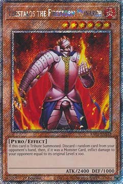 Thestalos the Firestorm Monarch (V.1 - Platinum Secret Rare)⁣ - Quarter Century Bonanza⁣ (Platinum Secret Rare)⁣ [143] - El Duelista