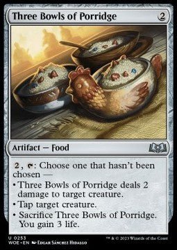 Three Bowls of Porridge⁣ - Wilds of Eldraine⁣ (Uncommon)⁣ [253] - El Duelista