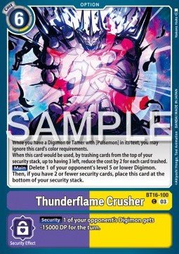 Thunderflame Crusher (BT16 - 100)⁣ - Beginning Observer⁣ (Common)⁣ [100] - El Duelista