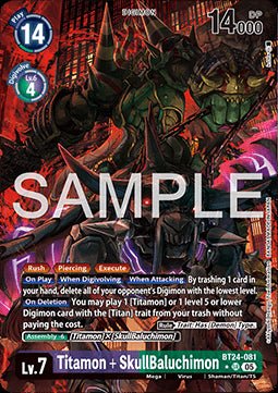 Titamon + SkullBaluchimon (BT24 - 081) (V.2) - Time Stranger (Alternative Art) [BT - 24 - 081] - El Duelista