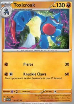 Toxicroak⁣ - Paldea Evolved⁣ (Uncommon)⁣ [115] - El Duelista