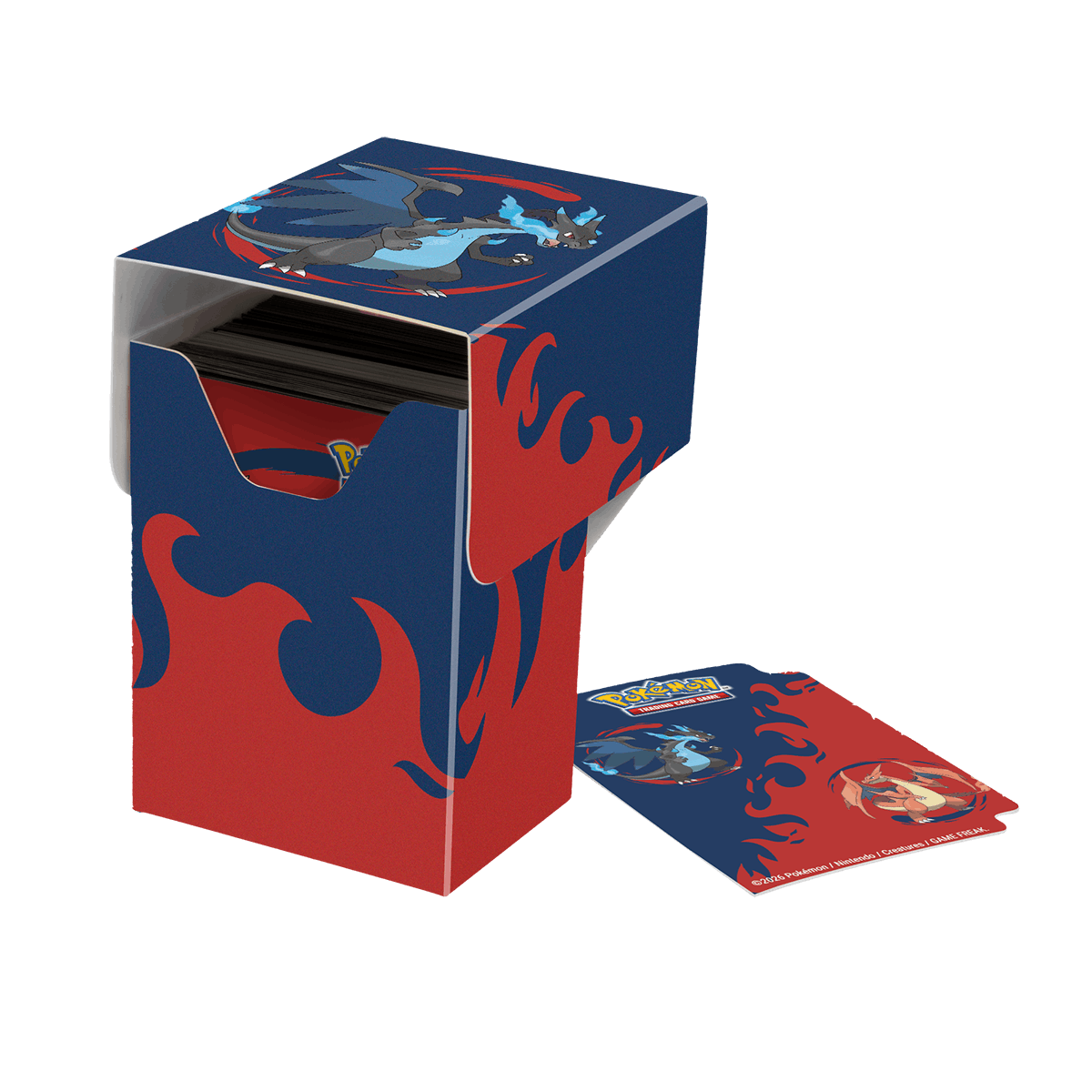 Deck box Ultra PRO Pokémon Mega-Charizard X abierta