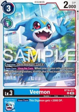 Veemon (BT16 - 017)⁣ - Beginning Observer⁣ (Uncommon)⁣ [017] - El Duelista