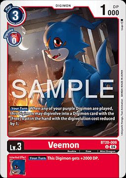 Veemon (BT20 - 009)⁣ - Special Booster Ver 2.5⁣ (Uncommon)⁣ [009] - El Duelista