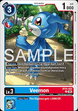 Veemon (BT21 - 032)⁣ - World Convergence⁣ (Uncommon)⁣ [032] - El Duelista