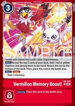 Vermilion Memory Boost! (LM - 045) - Premium Bandai Products (Promo) [PB - XX - LM - 045] - El Duelista
