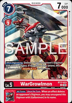 WarGrowlmon (BT17 - 013)⁣ - Secret Crisis⁣ (Common)⁣ [013] - El Duelista