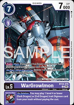 WarGrowlmon (BT24 - 076) - Time Stranger (Common) [BT - 24 - 076] - El Duelista