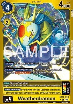 Weatherdramon (EX10 - 014) (V.2) - Sinister Order (Alternative Art) [014] - El Duelista