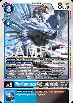 WereGarurumon: Sagittarius Mode (EX9 - 019) (V.1)⁣ - Versus Monsters⁣ (Super Rare)⁣ [019] - El Duelista