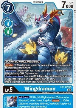Wingdramon (EX3 - 020) (V.1)⁣ - Draconic Roar⁣ (Uncommon)⁣ [020] - El Duelista