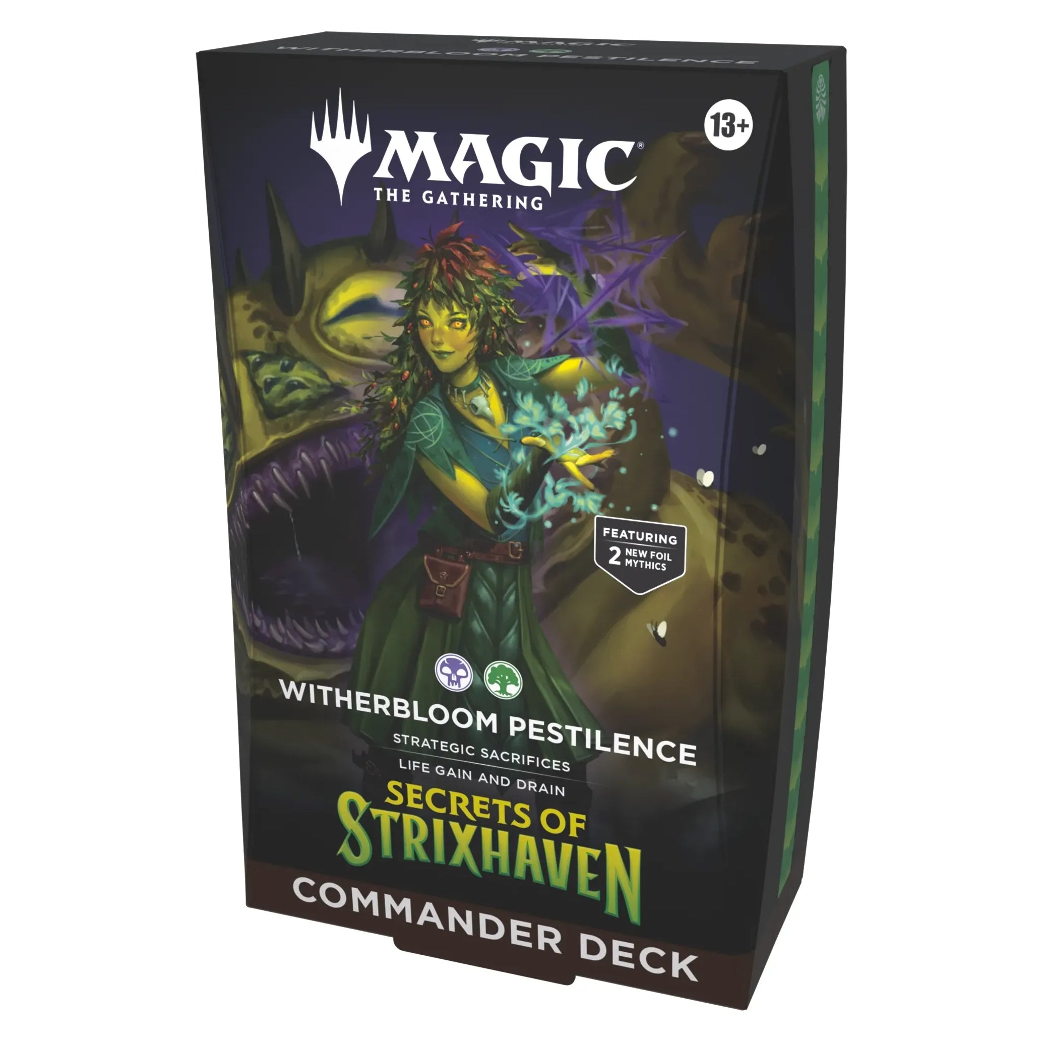 Magic: The Gathering—Secrets of Strixhaven: Witherbloom Pestilence Commander Deck en inglés