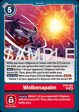 Wolkenapalm (BT23 - 091) - Hackers' Slumber (Common) [BT - 23 - 091] - El Duelista