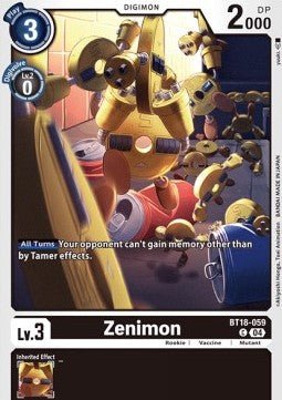 Zenimon (BT18 - 059)⁣ - Special Booster Ver 2.0⁣ (Common)⁣ [059] - El Duelista