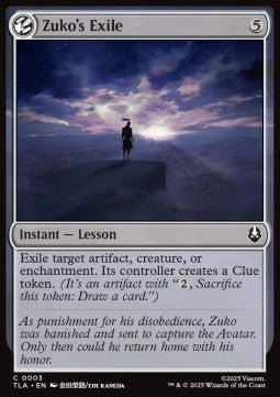 Zuko's Exile - Magic: The Gathering | Avatar: The Last Airbender (Common) [TLA - 3] - El Duelista