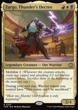 Zurgo, Thunder's Decree⁣ - Tarkir: Dragonstorm⁣ (Rare)⁣ [237] - El Duelista