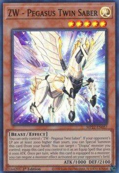 ZW - Pegasus Twin Saber - 2022 Tin of the Pharaoh's Gods (Super Rare) [MP22 - 057] - El Duelista